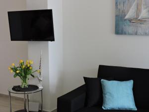 Televízia a/alebo spoločenská miestnosť v ubytovaní Apartments Nina Riva