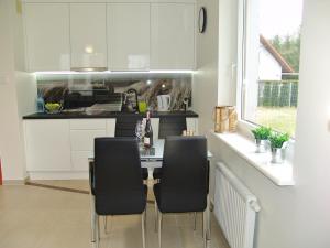 Kuchyň nebo kuchyňský kout v ubytování Apartament Białe Piaski