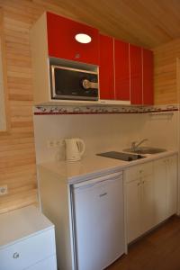 Kuchyň nebo kuchyňský kout v ubytování Jurmala Guest House Markiza