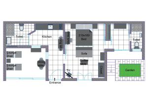 Půdorys ubytování Studio apartment Antica