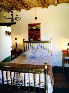 un dormitorio con una cama en una habitación en Finca Huayrapuca, en Famatina