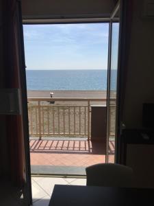 a view of the ocean from a room at Casa Vacanze Samira in Fondachello