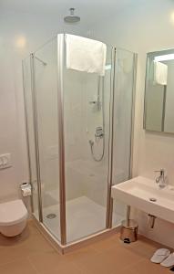 Koupelna v ubytování Hotel Monika