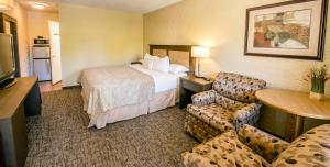 Un pat sau paturi într-o cameră la Crystal Springs Lodge