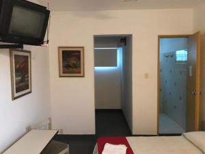 TV a/nebo společenská místnost v ubytování Hotel Antares