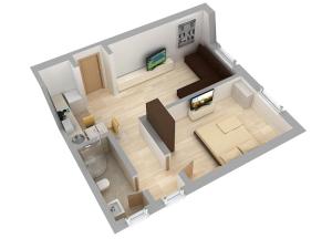 a rendering of a floor plan of a house at Aparthotel Metropol in Iaşi