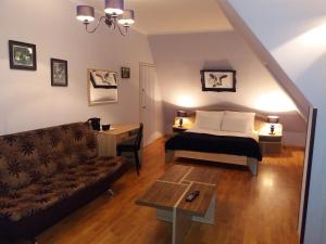 Χώρος καθιστικού στο Pensjonacik Ewa