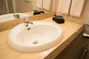 Koupelna v ubytování Hotel Comtes De Challant Albergo Etico Valle d'Aosta