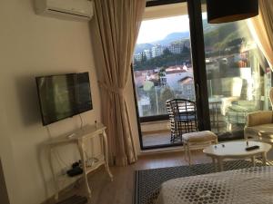 TV a/nebo společenská místnost v ubytování Apartment Sunset