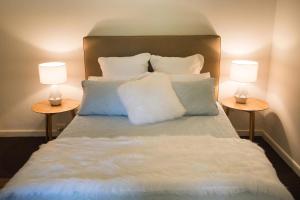 Un pat sau paturi într-o cameră la Hanisch Haus