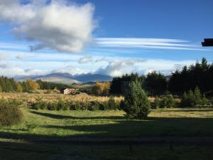 vistas a un campo con montañas a lo lejos en Cabañas Posadas De Coyhaique, en Coyhaique 4 fotos más