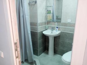 a bathroom with a sink and a toilet at Tbilisi Downtown Guest House in Tbilisi City +35 photos