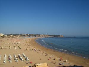 a beach with a lot of people and the ocean at Hotel Santa Catarina Algarve in Portimão