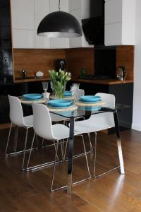 Kuchyňa alebo kuchynka v ubytovaní Apartament Targ Rybny LUXON Gdansk