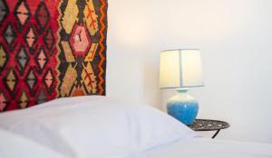 A bed or beds in a room at Villa Patmos Netia