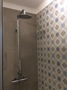 a shower with a shower head in a bathroom at Casa da Galega in Golegã +23 photos