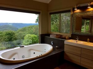 
A bathroom at Maleny Luxury Cottages
