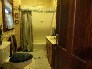 uma casa de banho com um WC, um lavatório e um chuveiro em Country Diamond em Sidney