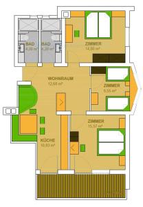 Plan piętra w obiekcie Landhaus Gotthard
