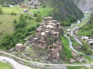 an old village on the side of a mountain at Tbilisi Downtown Guest House in Tbilisi City