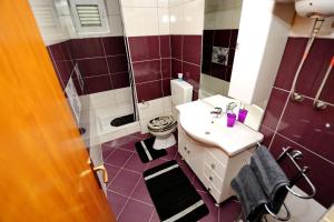Koupelna v ubytování Apartments Katarina
