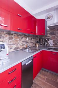 Kjøkken eller kjøkkenkrok på Apartman Zacler v Krkonosich