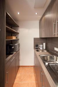 Kuchyň nebo kuchyňský kout v ubytování B&B Appartements Bischof & Bürk GbR