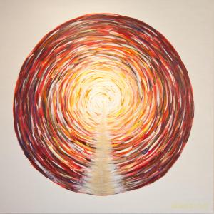 a painting of a swirl of colors at B&B Appartements Bischof & Bürk GbR in Tuttlingen