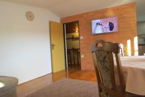 Televízia a/alebo spoločenská miestnosť v ubytovaní Terrace apartment Beba - Pag