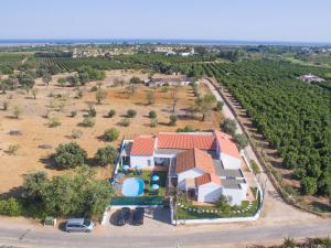 an aerial view of a house in a vineyard at Tavira Monte in Tavira