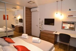 TV a/nebo společenská místnost v ubytování Guest house Crisogono