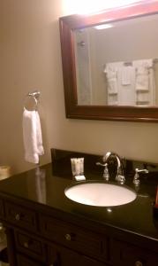 a bathroom with a sink and a mirror at Inn on St. Peter, a French Quarter Guest Houses Property in New Orleans