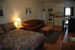 A kitchen or kitchenette at Blue Moon Motel