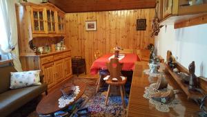 A kitchen or kitchenette at La Casetta nelle Dolomiti