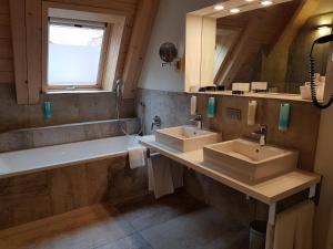 Koupelna v ubytování Gästehaus der Geroldsauer Mühle
