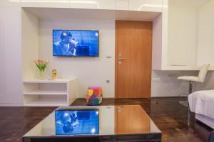 TV a/nebo společenská místnost v ubytování Studio Apartment Lena