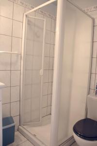 ベルクハイムにあるGîte La Maison Bleueのバスルーム(シャワー、トイレ付)