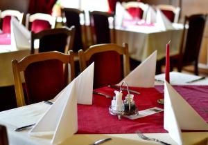Restoran või mõni muu söögikoht majutusasutuses Hotel Drnholec