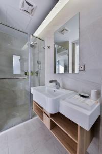 Koupelna v ubytování Hotel Mapp