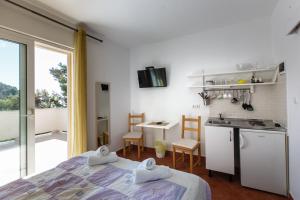 Kuchyň nebo kuchyňský kout v ubytování Apartments Maris