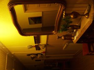 een spiegel aan het plafond van een kamer bij Estrela in Manteigas