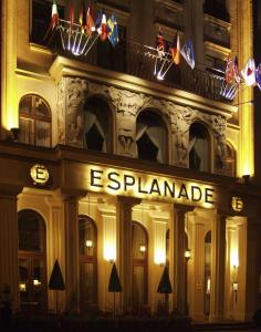 a large building with a sign that reads epiphanyidate at Esplanade Prague in Prague