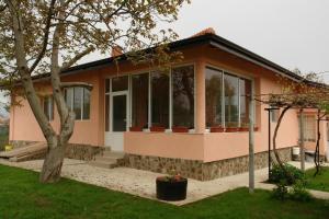 una casa con un árbol delante de ella en Nadya Holiday Home, en Krapets