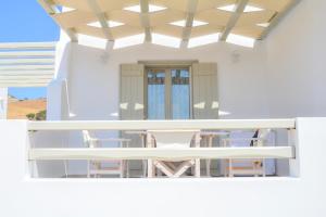 A balcony or terrace at Notos Studios