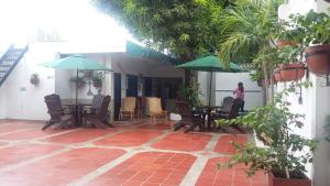 Patio nebo venkovní prostory v ubytování Hotel La Vieja Sara