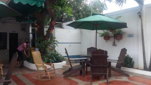 Patio nebo venkovní prostory v ubytování Hotel La Vieja Sara