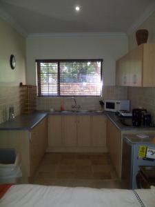 a kitchen with a sink and a window at 42onKing in Centurion