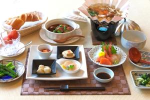 Opțiuni de mic dejun disponibile oaspeților de la Pension Ohno