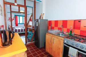 Eldhús eða eldhúskrókur á Casa Violeta Limón