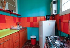Eldhús eða eldhúskrókur á Casa Violeta Limón